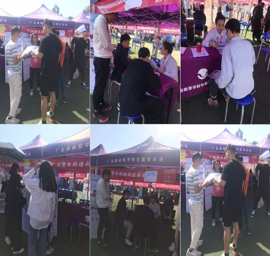 聚米网络校园招聘会现场