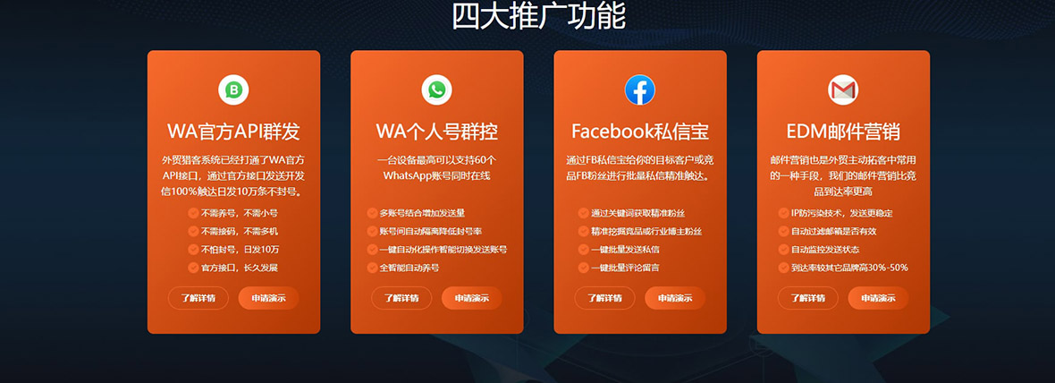 whatsapp_外贸猎客四大推广功能